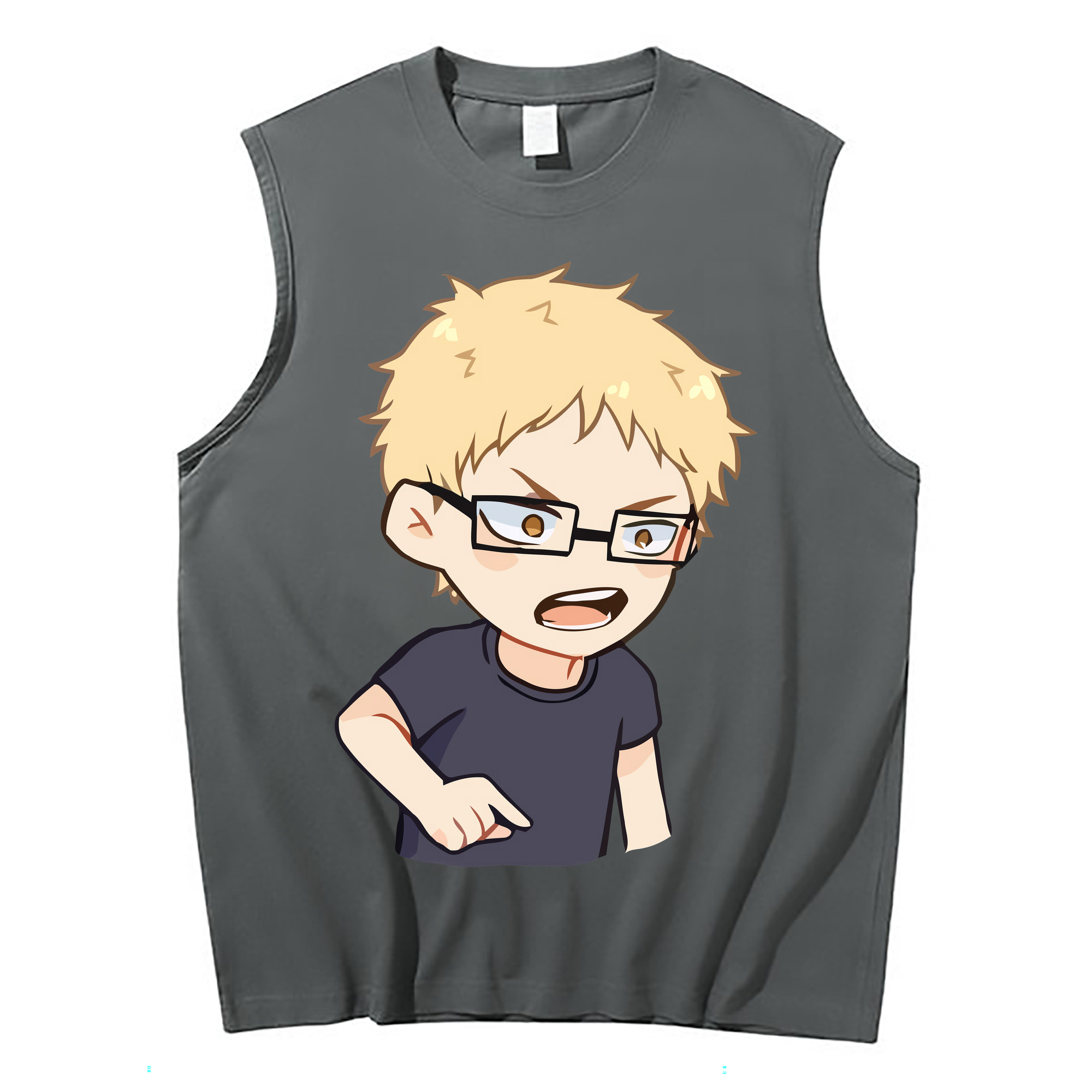 （画像用） ハイキュー!! Haikyu!! コットン100％タンクトップ（フロントプリント）